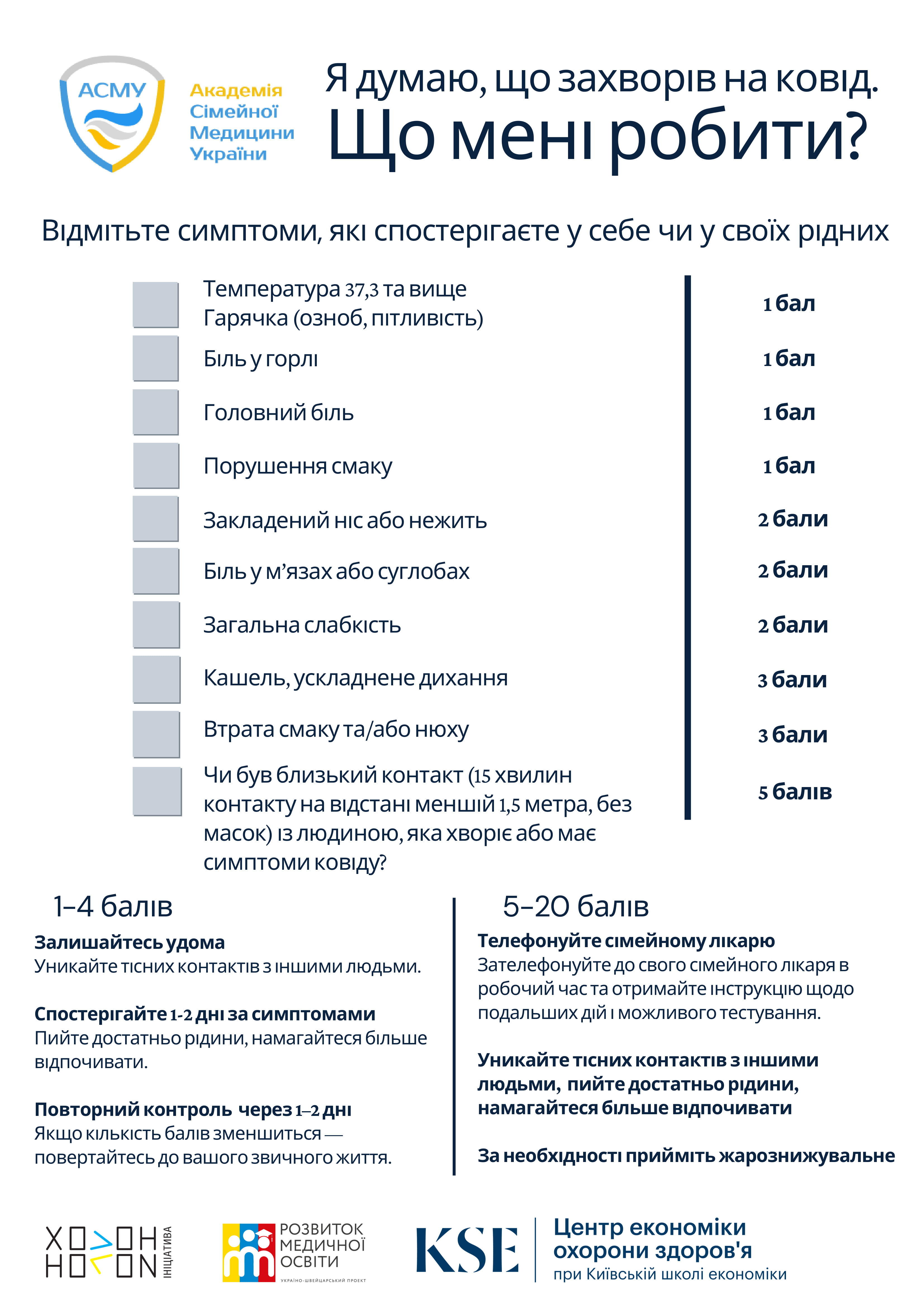 Якщо захворів на COVID-19, що робити?